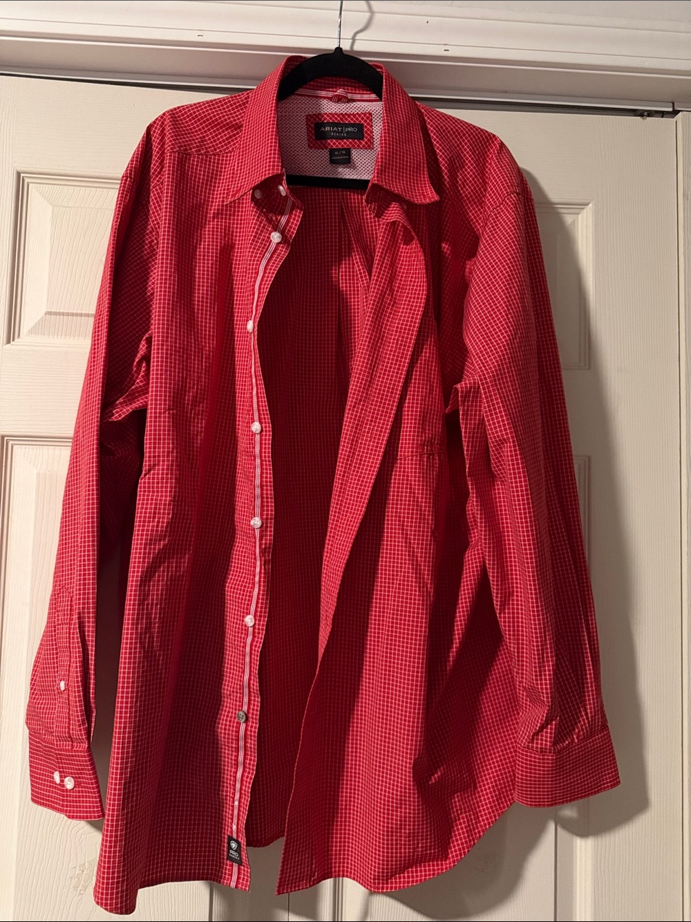 Ariat Red Micro-Check Casual Button Down Shirt